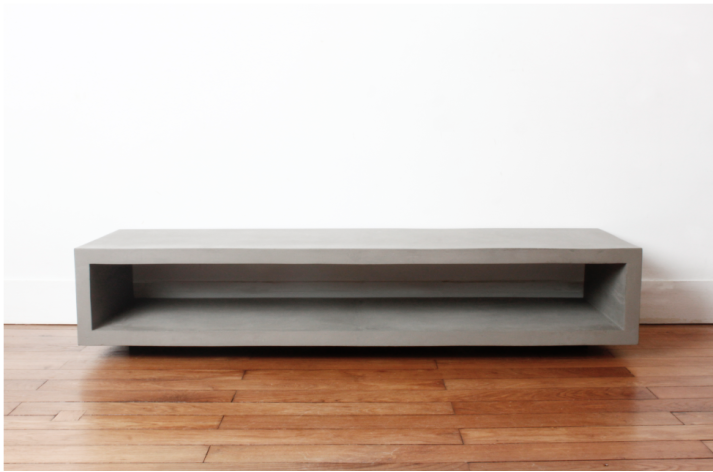 Тумба из бетона под телевизор