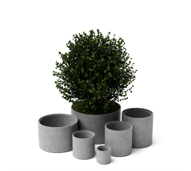 Бетонный вазон Цинамон M-XXXXL