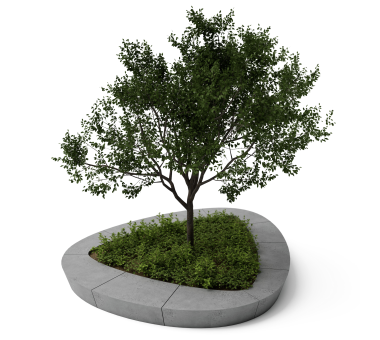 Уличная бетонная клумба K03