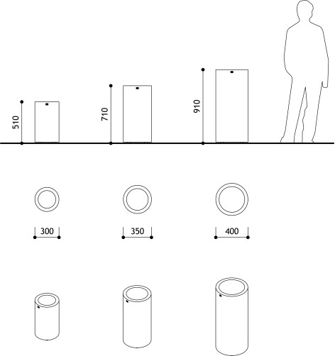 Бетонный вазон Коло S-L