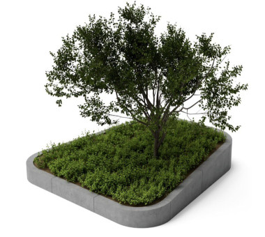 Уличная бетонная клумба K05