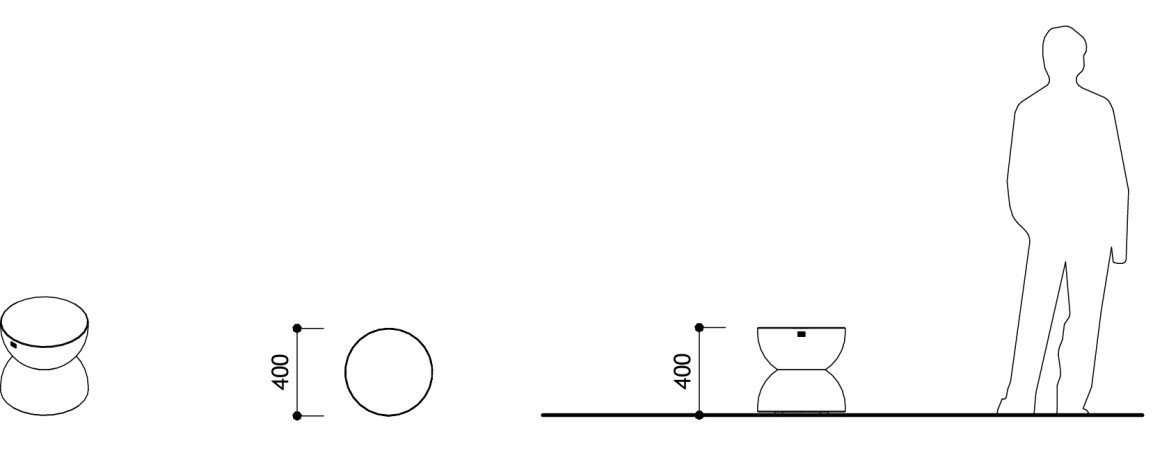 Кофейный стол из бетона ST014