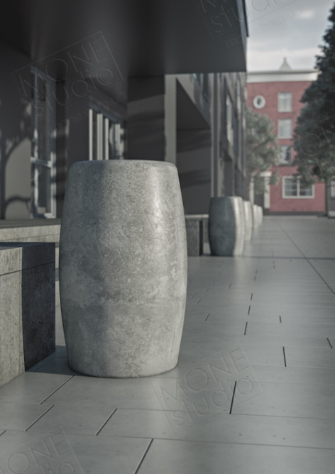 Уличная бетонная урна U07