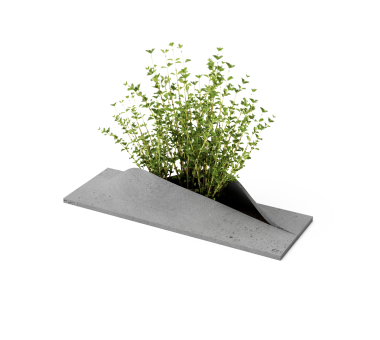 Уличная бетонная клумба Wave